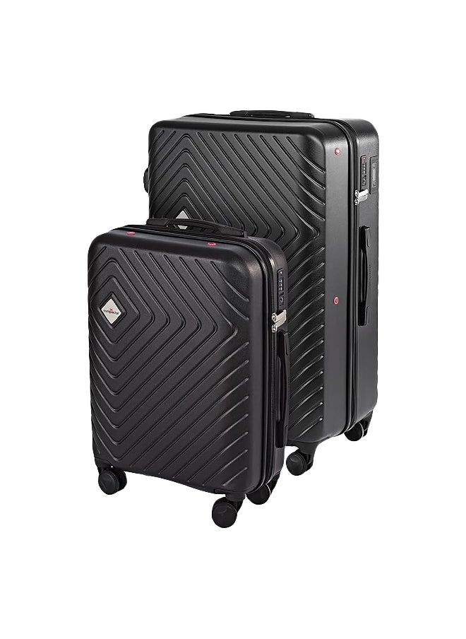 COMPACTOR - 2-Piece 4-Wheel Hard Shell Trolley Bag Set with Telescopic Handle Black 53.5 x 31.5 x 80 cm - Image 1