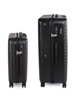 COMPACTOR 2-Piece 4-Wheel Hard Shell Trolley Bag Set with Telescopic Handle Black 53.5 x 31.5 x 80 cm  - Image 3