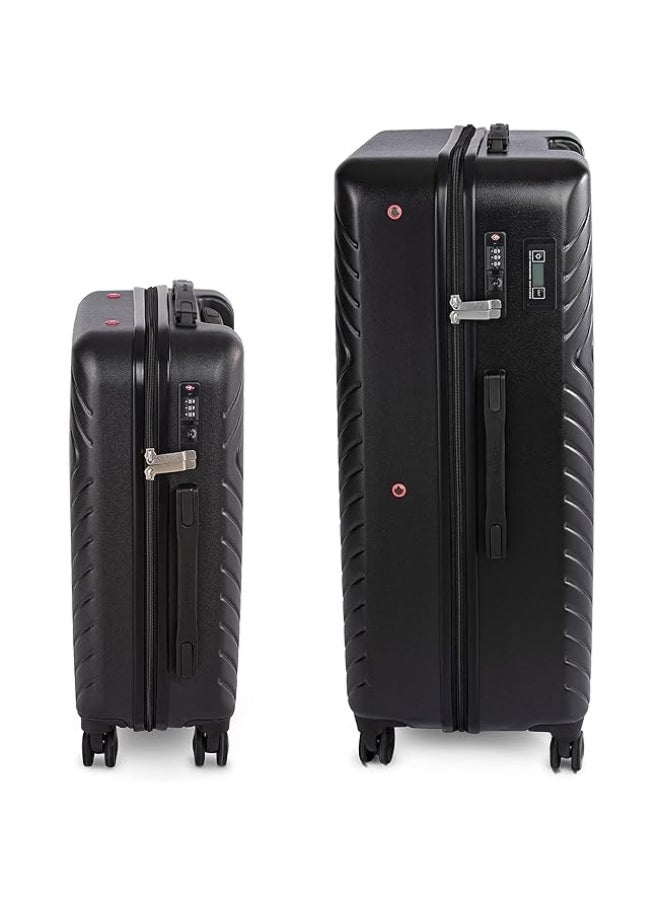 COMPACTOR - 2-Piece 4-Wheel Hard Shell Trolley Bag Set with Telescopic Handle Black 53.5 x 31.5 x 80 cm - Image 1