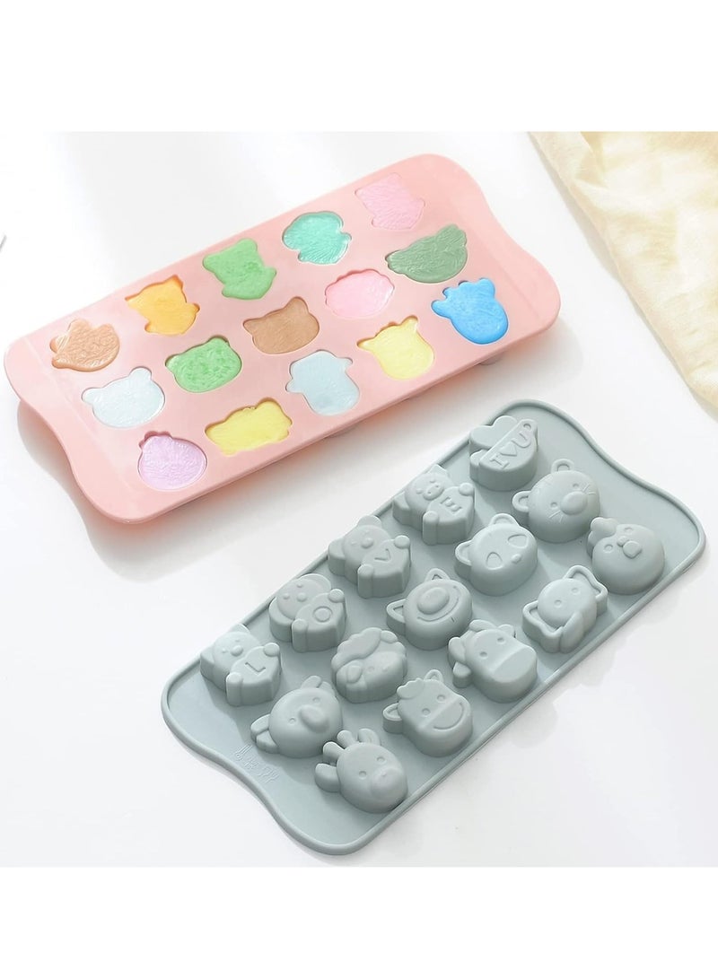 Oasisgalore 2 Pieces Non-stick Candy Chocolate Jelly Silicone Molds Ice Cube Tray for Cake Cookies Candy Jelly - Image 5