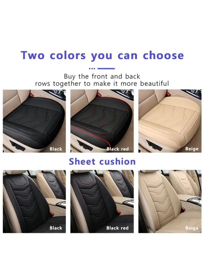 Premium Black Red Line Faux Leather Car Seat Cover Universal Fit Protects Seats Year Round - Image 5