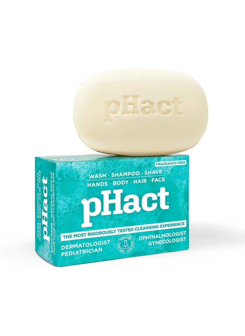 Andrew Lessman ANDREW LESSMAN pHact MoistureRich SoapFree Cleansing Bar Natural Skin pH FragranceFree All Skin Types  Even Sensitive Skin Hypoallergenic Dermatologist Tested 3Pack 425 oz Each 
