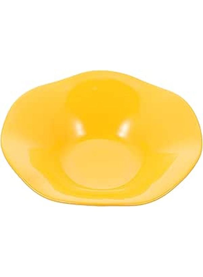 Melamine Wavy Edge Dessert Bowl Reusable for Salad Smoothie Fruit and Ice Cream Serving - Image 1
