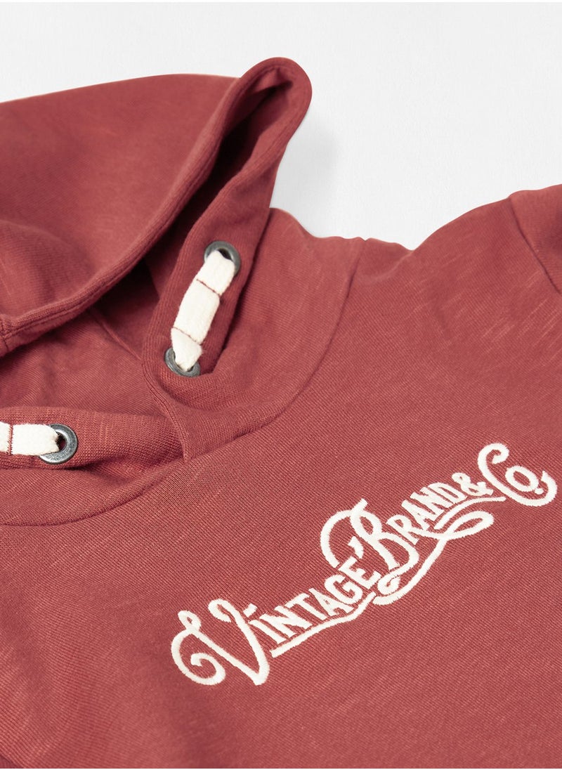 NAME IT - Kids Text Print Hoodie - Image 1