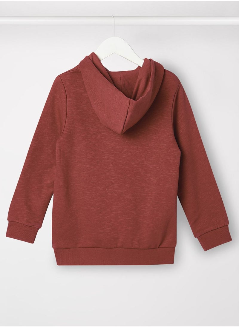 NAME IT - Kids Text Print Hoodie - Image 1
