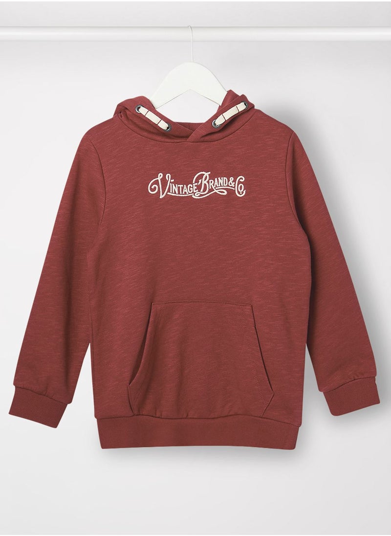 NAME IT - Kids Text Print Hoodie - Image 1