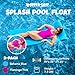 TRC Recreation Splash 125 Inch Thick Foam Swimming Pool Float Mat Large Adult Lounger with Builtin Roll Pillow 1 Bahama Blue 1 Flamingo Pink - Image 4