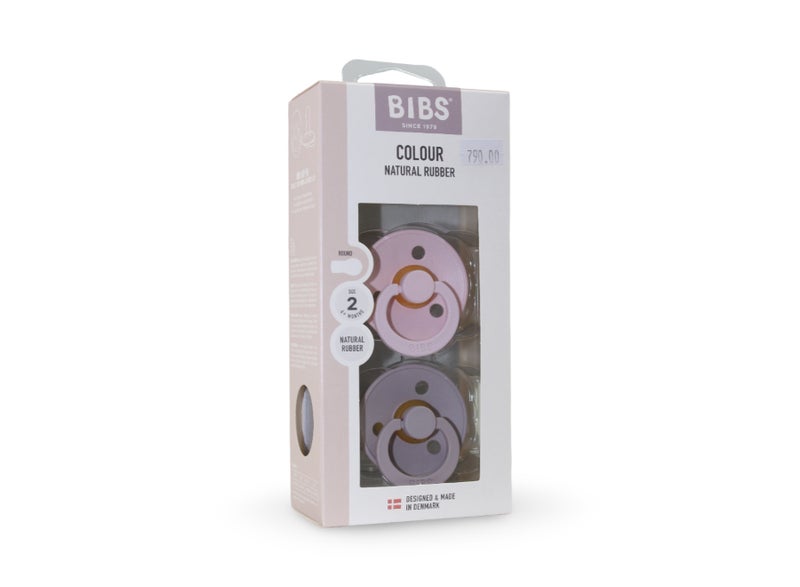 بيبس BIBS لهاية أطفال - Colour 2 PACK لاتكس مقاس 2 Blossom/Dusky ليلكي - Image 1