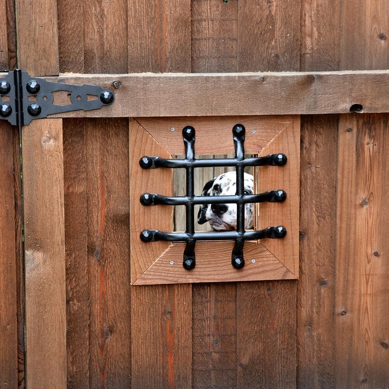 Ozco 56660 Ornamental Gate Accent  Speak Easy Black Galvanized Steel 1 per pack - Image 2