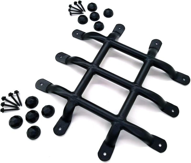 Ozco 56660 Ornamental Gate Accent  Speak Easy Black Galvanized Steel 1 per pack - Image 1