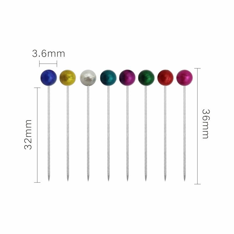 White Pin Bead Needle Positioning Needle Fixed Needle Clothing Vertical Cutting Needle Pearl Type Bead Needle Multicolor Bead Needle 12 Pieces - Image 3