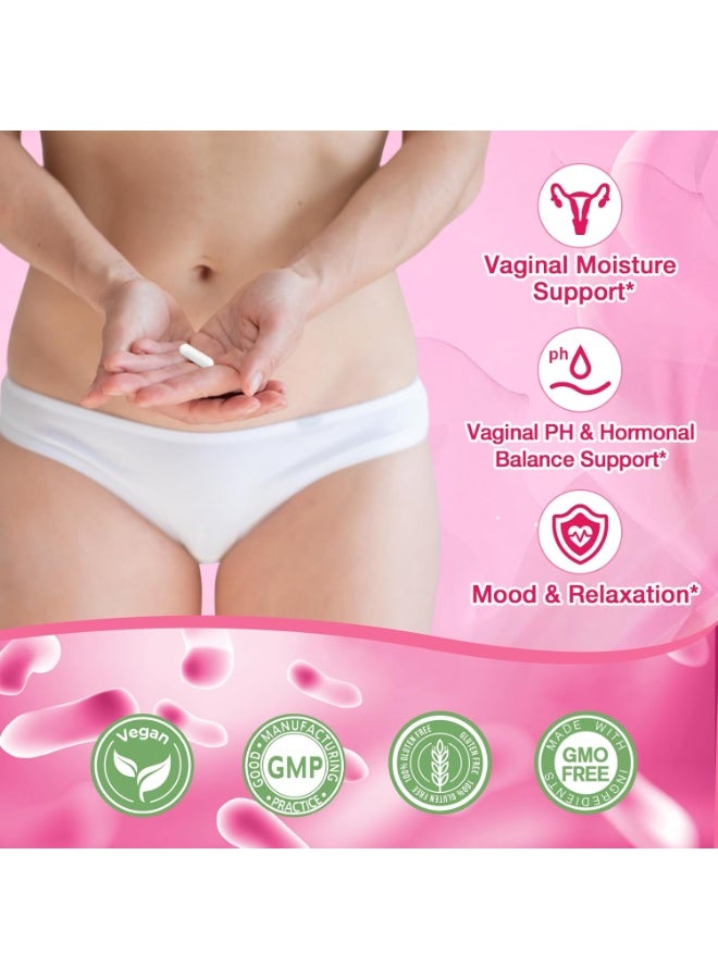 Totaria Women's Vaginal Moisture & Probiotic Support with Hyaluronic Acid, Maca & Fenugreek , Promotes Intimate Balance & Hydration ,120 Capsules - Image 2
