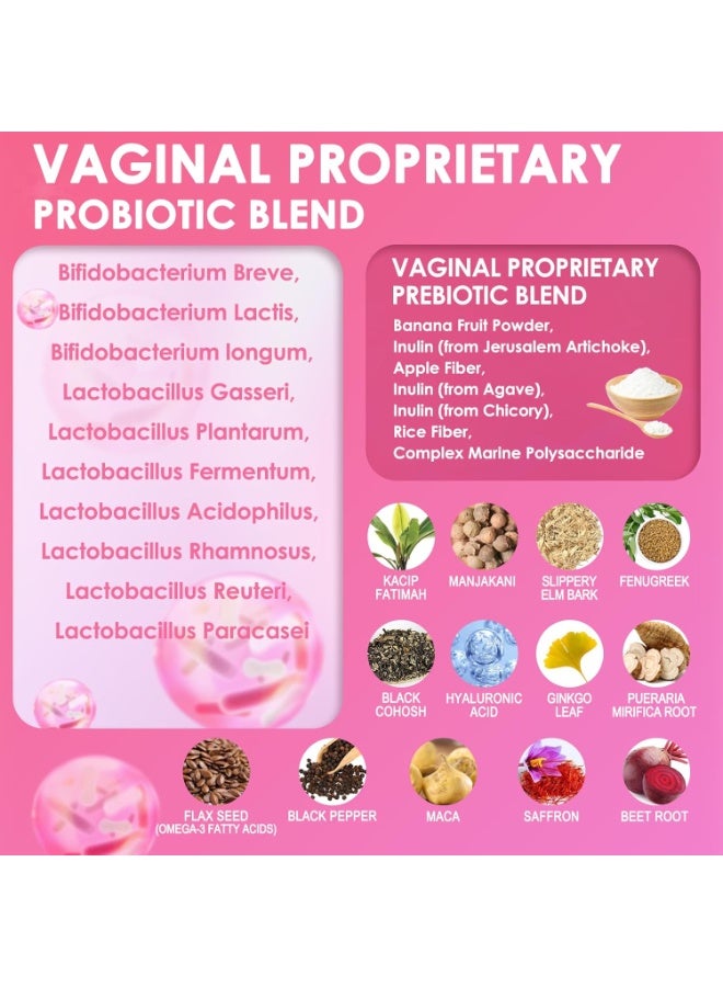 Totaria Women's Vaginal Moisture & Probiotic Support with Hyaluronic Acid, Maca & Fenugreek , Promotes Intimate Balance & Hydration ,120 Capsules - Image 3