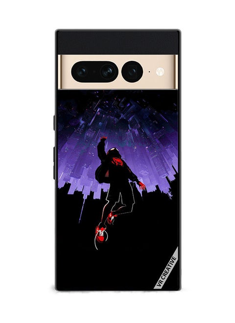 Protective Case Cover For Google Pixel 7 Pro Spider-Man In Space Design Multicolour