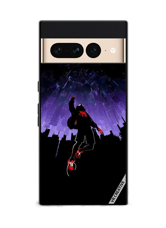Protective Case Cover For Google Pixel 7 Pro Spider-Man In Space Design Multicolour