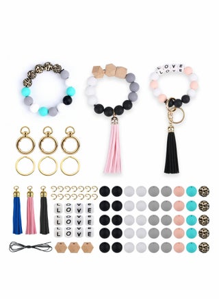 Silicone Beads for Keychain Making, Key Ring Bracelet Womens Wristlet Car Keys - Beaded Bangle Chains with Leather Tassel Gifts - pzsku/Z3F6994E8DCB6C18AC5D4Z/45/_/1698666896/1f1ec413-7ad1-41d0-8024-14443b59b508