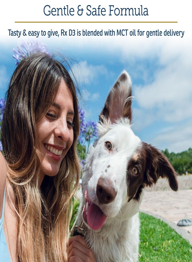 ركس فيتامينز فيتامينات آر إكس آر إكس دي 3 - فيتامينات سائلة للقطط والكلاب، قطرات دي 3 في زيت إم سي تي - فيتامين دي للكلاب والقطط لعلاج النقص - يساعد في دعم مناعة الكلاب وامتصاص الكالسيوم - فيتامين دي 3 للحيوانات الأليفة - 2 أونصة - Image 5
