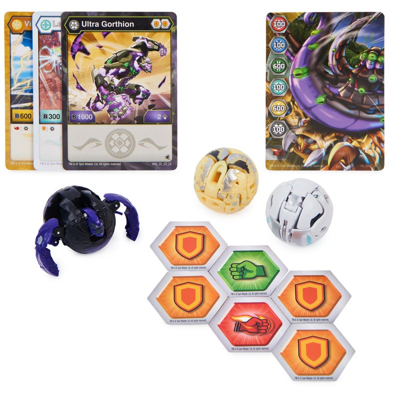 BAKUGAN Bakugan Legends Starter 3-Pack, Gorthion Ultra with Leonidas and Viloch, Collectible Action Figures, Ages 6 and Up  - Image 2