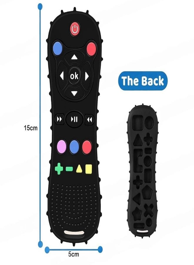 Defflo Silicone Remote Control Shape Teether for 3+ Month Baby & Toddlers, Helps Biting Skills Development, Activity and Sensory Toys for Infants 3-24 Months, BPA Free Teething for Newborn Infant - Image 2