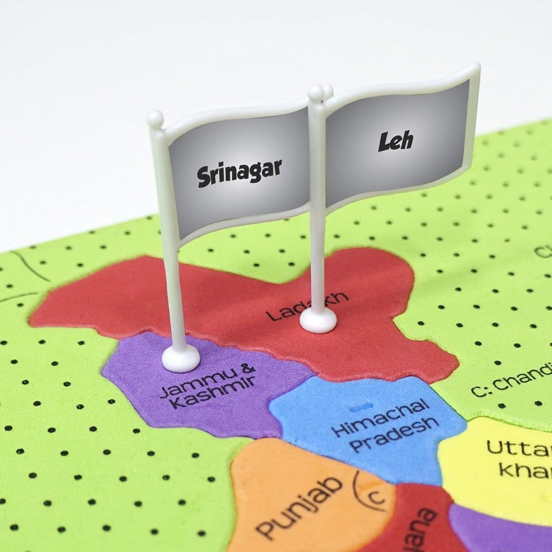 إيماجيميك Imagimake: Mapology الهند مع عواصم الولايات – تعلم الولايات الهندية مع العواصم – لغز تركيب ممتع – لعبة تعليمية للأطفال فوق 5 سنوات - Image 4
