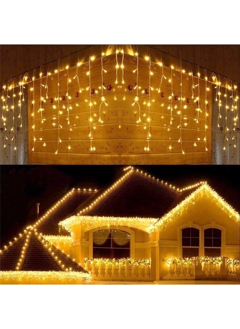 Technosmart 6x1 Meter Curtain with LED Animation, 24 Fringes, Cable and Plug, Addable 8 Functions  - Image 1