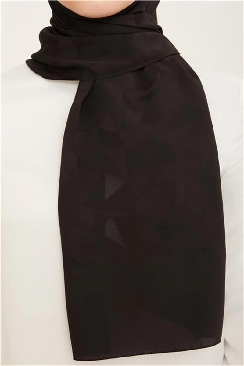 ARMINE Trend J.capri Black Patterned Shawl 7-1075