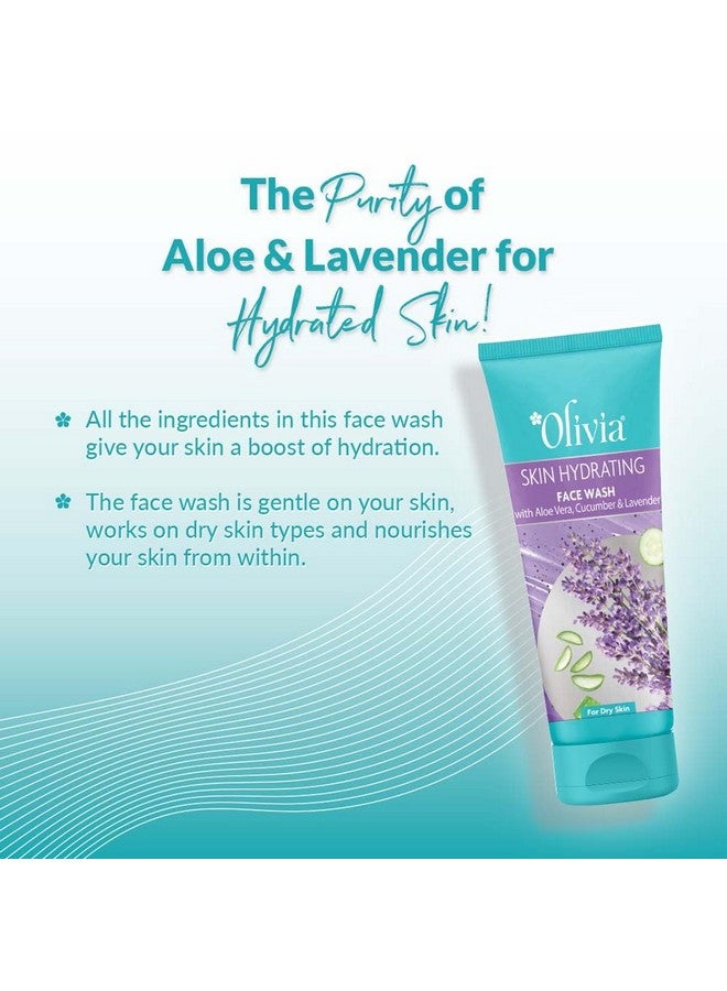 Olivia Hydrating Face Wash With Aloe Vera Cucumber And Lavender | Face Wash For Dry Skin, Normal Skin & Sensitive Skin | Gently Cleanses Skin From Dirt & Oil, Paraben Free - 100Ml - Image 3