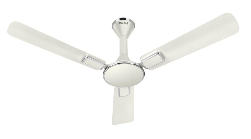 Sujata Ceiling Fan | 100% Copper Winding | 5-Year Warranty | Decorative Ceiling Fan for Living Room/Bedroom | Powerful Airflow | BEE Star Rated | Impresso ES18 (Pearl White Chrome) - Image 4