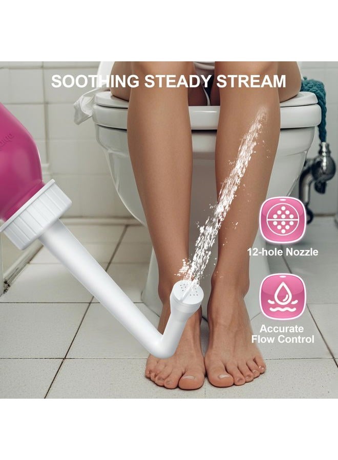 HeTaiDa زجاجة بيري للعناية بعد الولادة، زجاجة للعناية بالمنطقة الحساسة للأمهات الجدد، زجاجة بيري سعة 10 أونصات للاستخدام المقلوب لاستعادة ما بعد الولادة، بيديت محمولة للنساء - Image 2