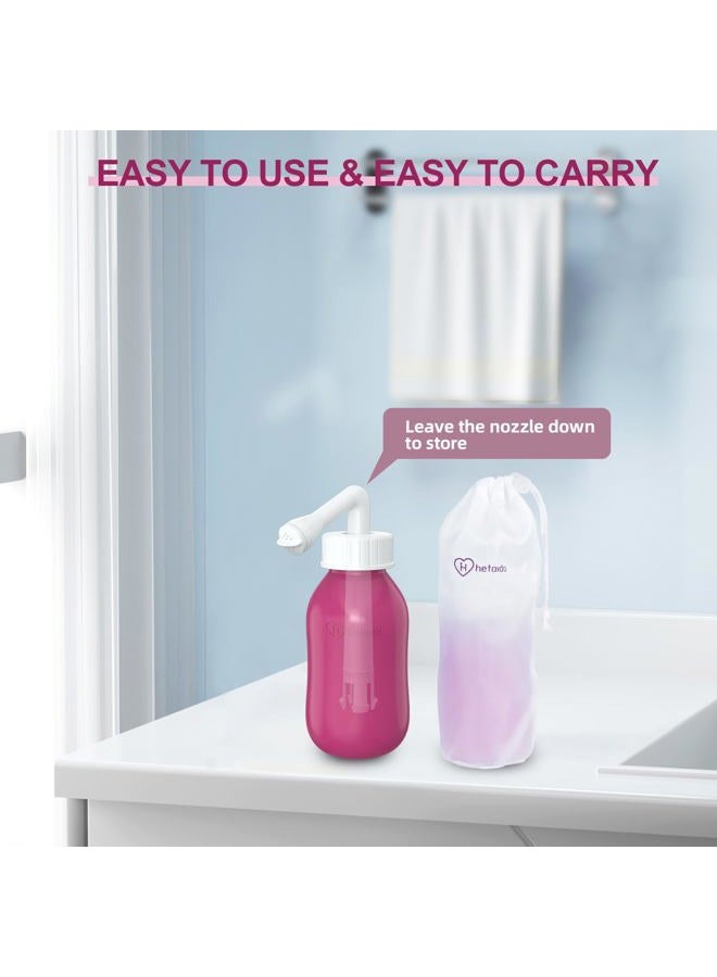 HeTaiDa زجاجة بيري للعناية بعد الولادة، زجاجة للعناية بالمنطقة الحساسة للأمهات الجدد، زجاجة بيري سعة 10 أونصات للاستخدام المقلوب لاستعادة ما بعد الولادة، بيديت محمولة للنساء - Image 4