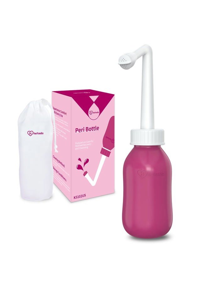 HeTaiDa زجاجة بيري للعناية بعد الولادة، زجاجة للعناية بالمنطقة الحساسة للأمهات الجدد، زجاجة بيري سعة 10 أونصات للاستخدام المقلوب لاستعادة ما بعد الولادة، بيديت محمولة للنساء - Image 1