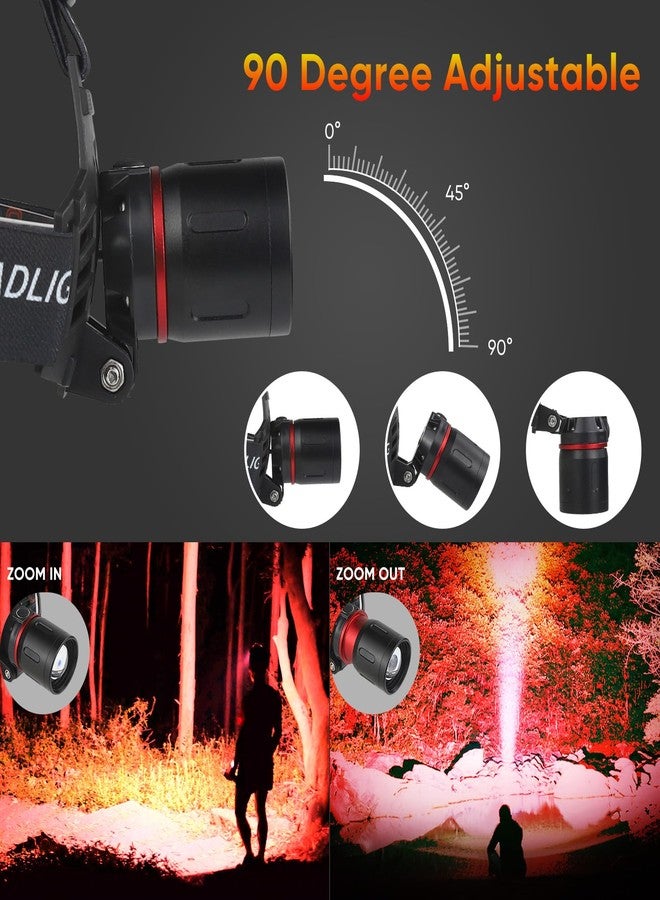 WINDFIRE Red Light Headlamp, Rechargeable Red Hunting Headlamp with 3 Lighting Modes, Zoomable, IPX4 Waterproof Red LED Head Lamp for Astronomy, Stargazing, Night Observation - Image 4