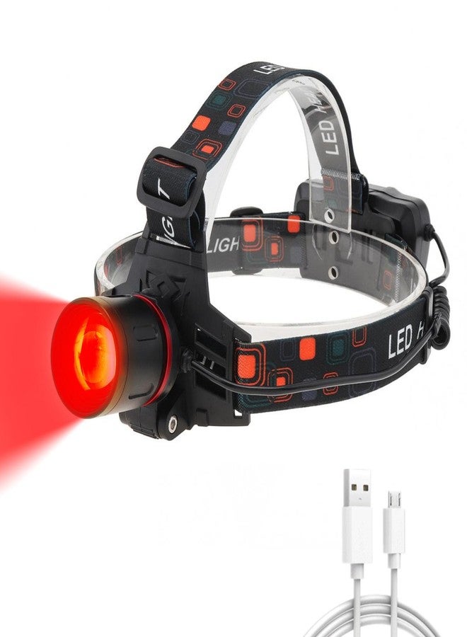 WINDFIRE Red Light Headlamp, Rechargeable Red Hunting Headlamp with 3 Lighting Modes, Zoomable, IPX4 Waterproof Red LED Head Lamp for Astronomy, Stargazing, Night Observation - Image 1