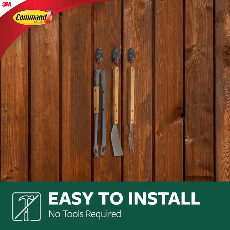 Command Outdoor Terrace Hooks, 2 Hooks and 4 Strips, Damage-Free Hanging Wall Hook for Hanging Outdoor Wall Decor with Weather Resistant Strips, Holds up to 3 lb - Image 4