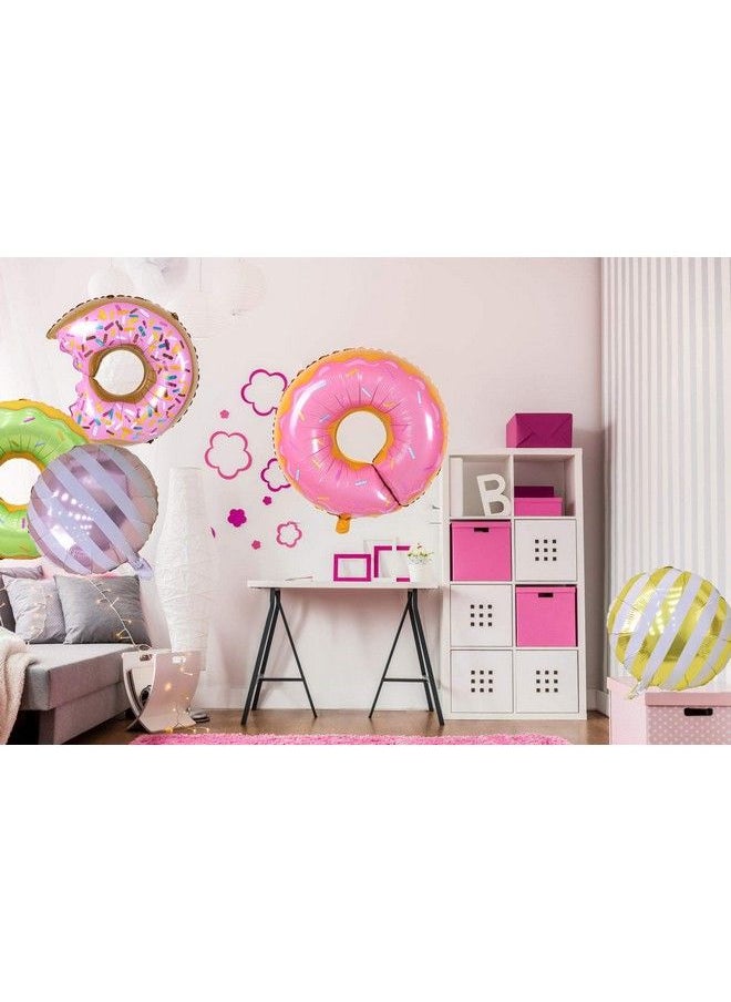 Generic - 6Pcs Big Donut Foil Balloons Large Mylar Doughnut Balloons For Kids Birthday Party Wedding Decoration Baby Shower Donut Time - Image 1