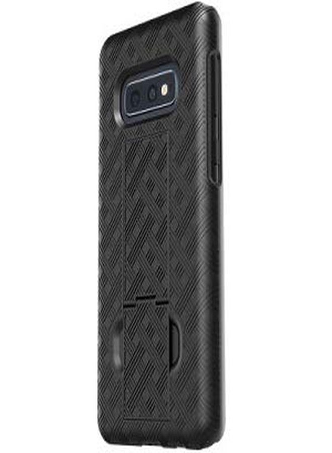 جراب حماية BELTRON نحيف مع حافظة لهاتف Galaxy S10E مزود بمشبك حزام دوار وحامل مدمج (متوافق مع Samsung Galaxy S10E G970 2019) - أسود غير لامع - Image 5