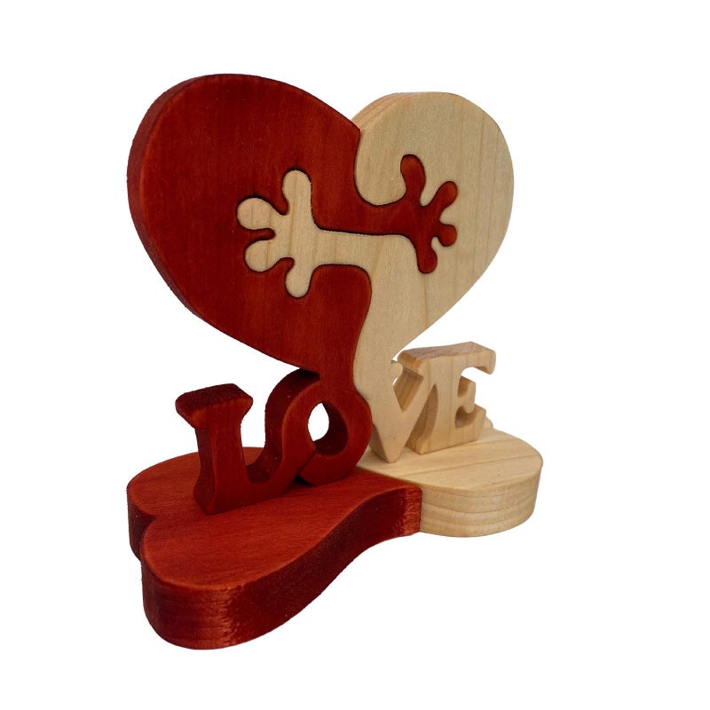 Wooden Heart Ornament Valentines Day Gift Love Letter Board Home Decor - Image 2