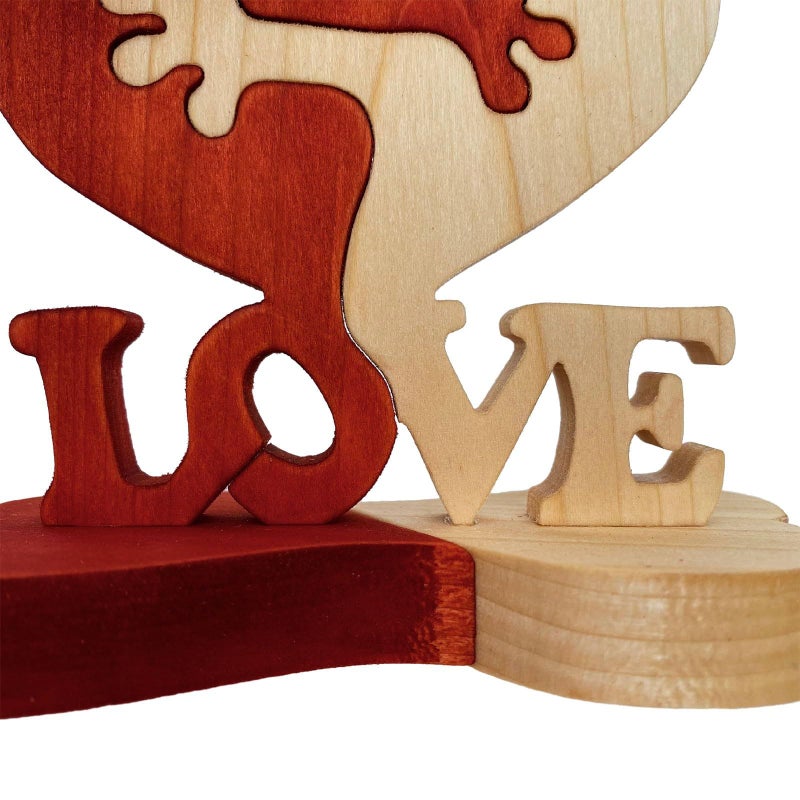 Wooden Heart Ornament Valentines Day Gift Love Letter Board Home Decor - Image 4