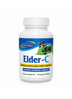 North American Herb & Spice Elderc 60 Capsules Elderberry Concentrate Immune Support Healthy Respiratory Response Contains Oreganol P73 Nongmo Gluten Free 30 Servings  - Image 1