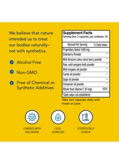 North American Herb & Spice Elderc 60 Capsules Elderberry Concentrate Immune Support Healthy Respiratory Response Contains Oreganol P73 Nongmo Gluten Free 30 Servings  - Image 5