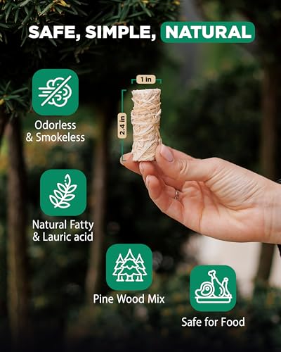 WH 370 قطعة من مشعل النار الطبيعي لمدفأة داخلية - صندوق كبير 10 رطل - مشعلات فحم طويلة الاحتراق - مشعلات خالية من الرائحة لمدفأة الخشب، المدخنة، نيران المخيم والشواء - اشتعال سريع - Image 4