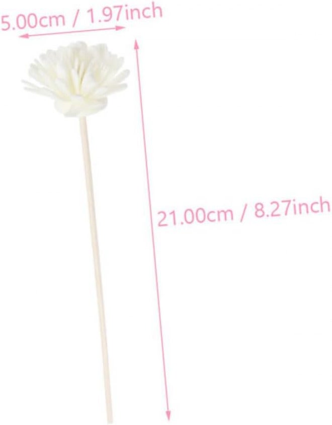 Amosfun 10pcs Simulated Chrysanthemum Aromatherapy Sticks Home Luxury Scent Refill Essential Oil Diffusers - Image 2