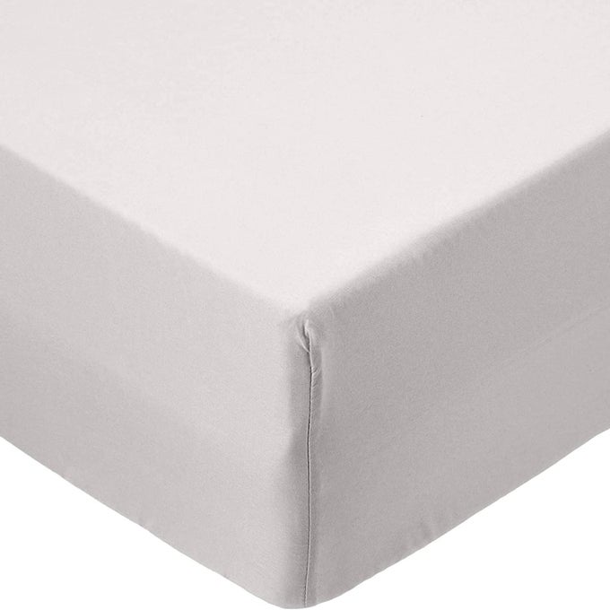 EXTRA DEEP FITTED SHEET 40CM 16 INCH NON IRON EASY CARE SOFT BRUSHED MICROFIBRE FABRIC SHRINKAGE AND FADE RESISTANT KING SILVER