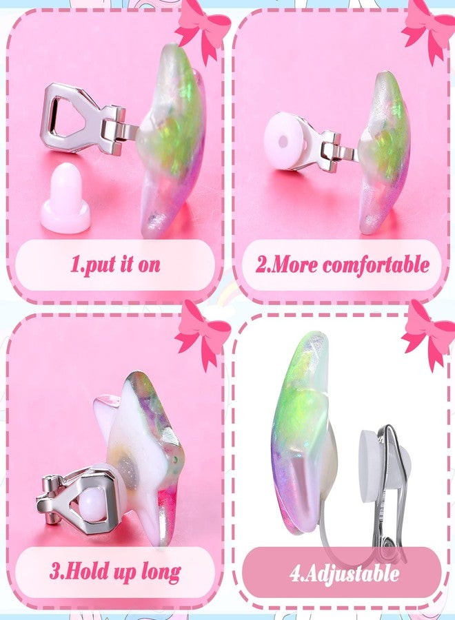 Bonuci 16 Pairs Kids Clip on Earrings for Girls Cute Unicorn Mermaid Non Pierced Clip on Earrings for Kid Little Girl(Cute Style) - Image 5
