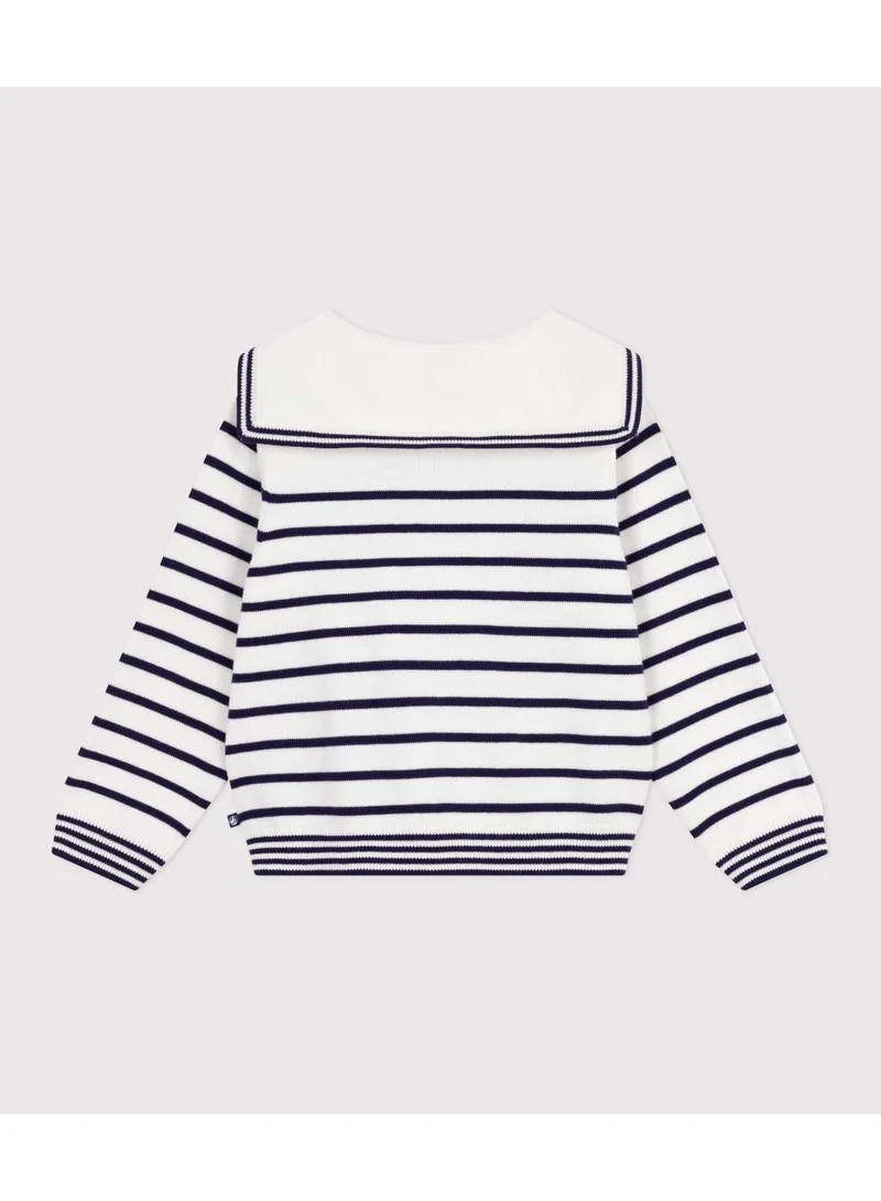 Petit Bateau Children's stripy cotton sailor jumper