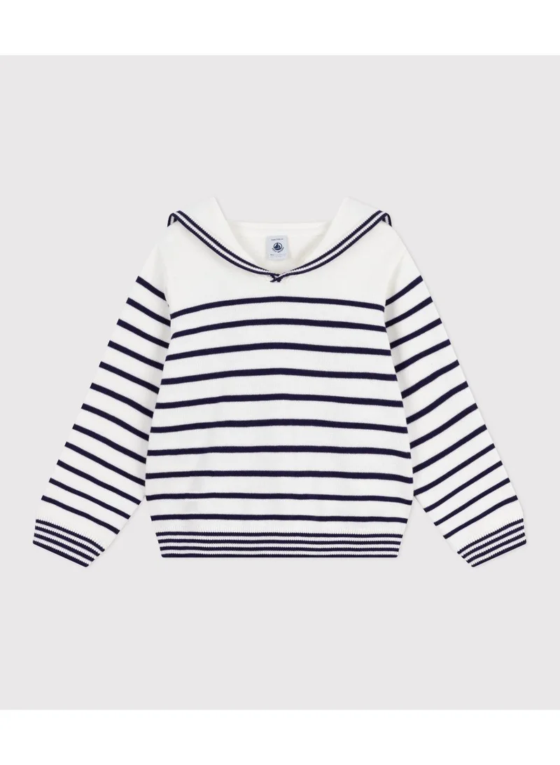 Petit Bateau Children's stripy cotton sailor jumper