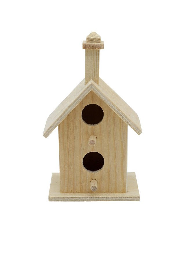 Creative Hobbies ® Mini 4 Inch Tall Birdhouse Set Of 4 Styles Small Unfinished Wood Ready To Paint Or Decorate - Image 5