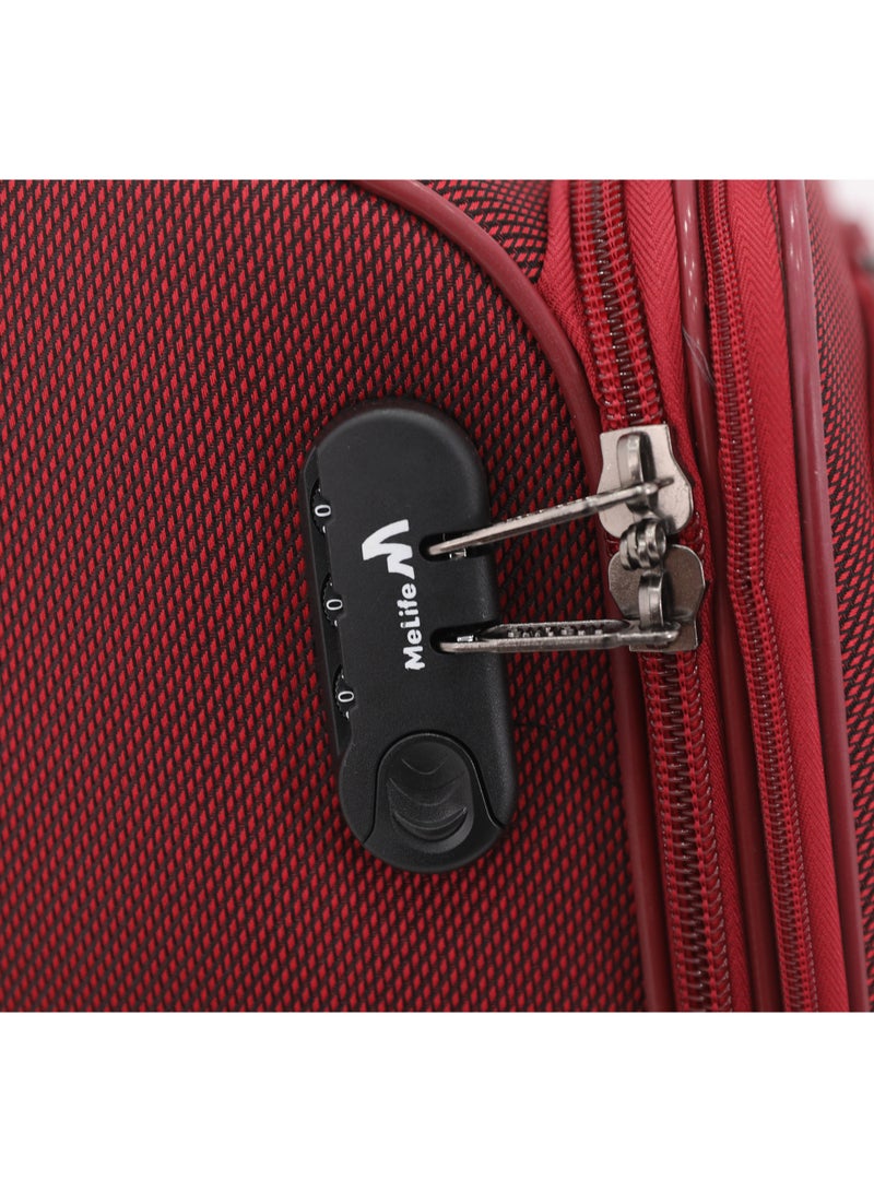 MELIFE 4 Piece Soft Luggage Set | 20", 24", 28", 32" | Lightweight Travel Trolley Bags | 360° Spinner Wheels - Image 5