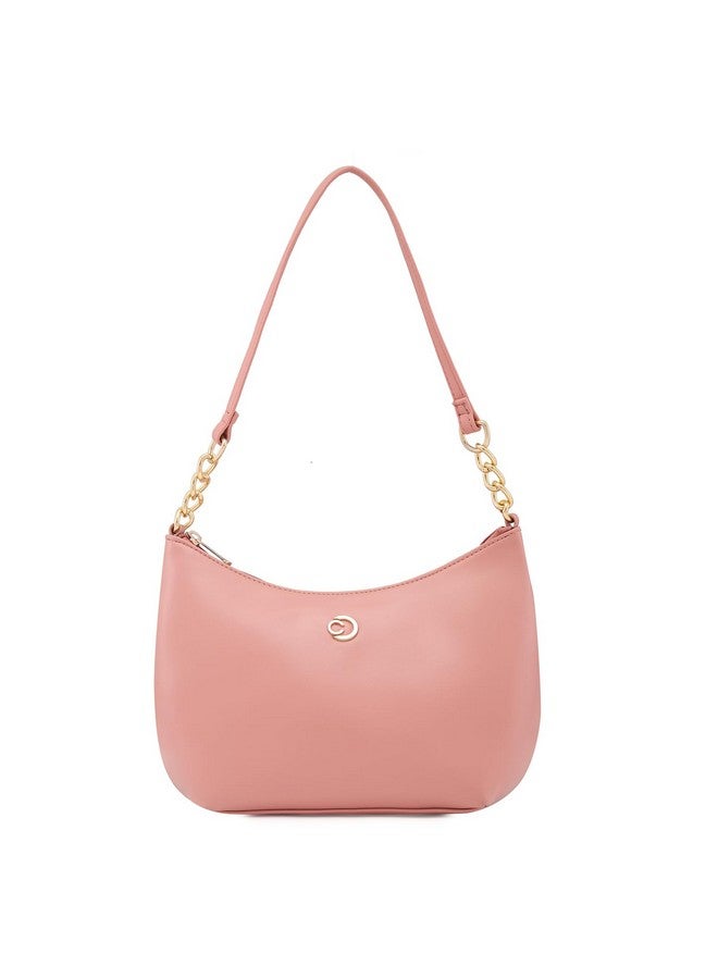Caprese Perline Handbag, Blush-Medium | Stylish Solid Designed Handbag for Women with Spacious Compartment | Secure Top Zip | Perfect for Casual/Party & Daily Outings - Image 1