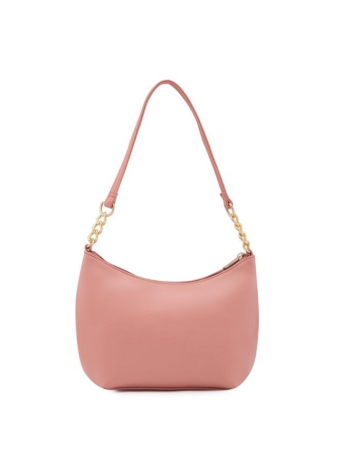 Caprese Perline Handbag, Blush-Medium | Stylish Solid Designed Handbag for Women with Spacious Compartment | Secure Top Zip | Perfect for Casual/Party & Daily Outings - Image 2